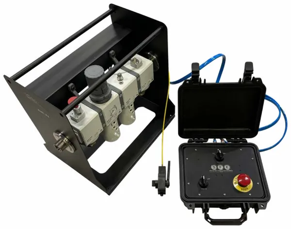 Filtro lubricador con parada y avance automático
