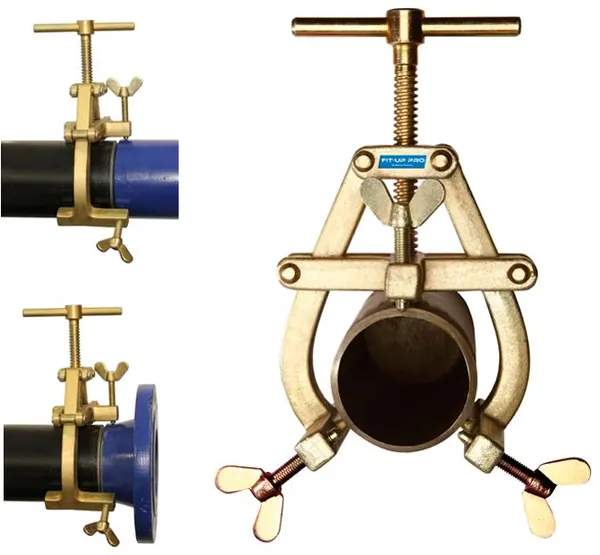 E-Z Fit Gold Pipe Clamps