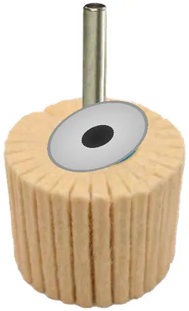 Cepillo de fieltro con eje