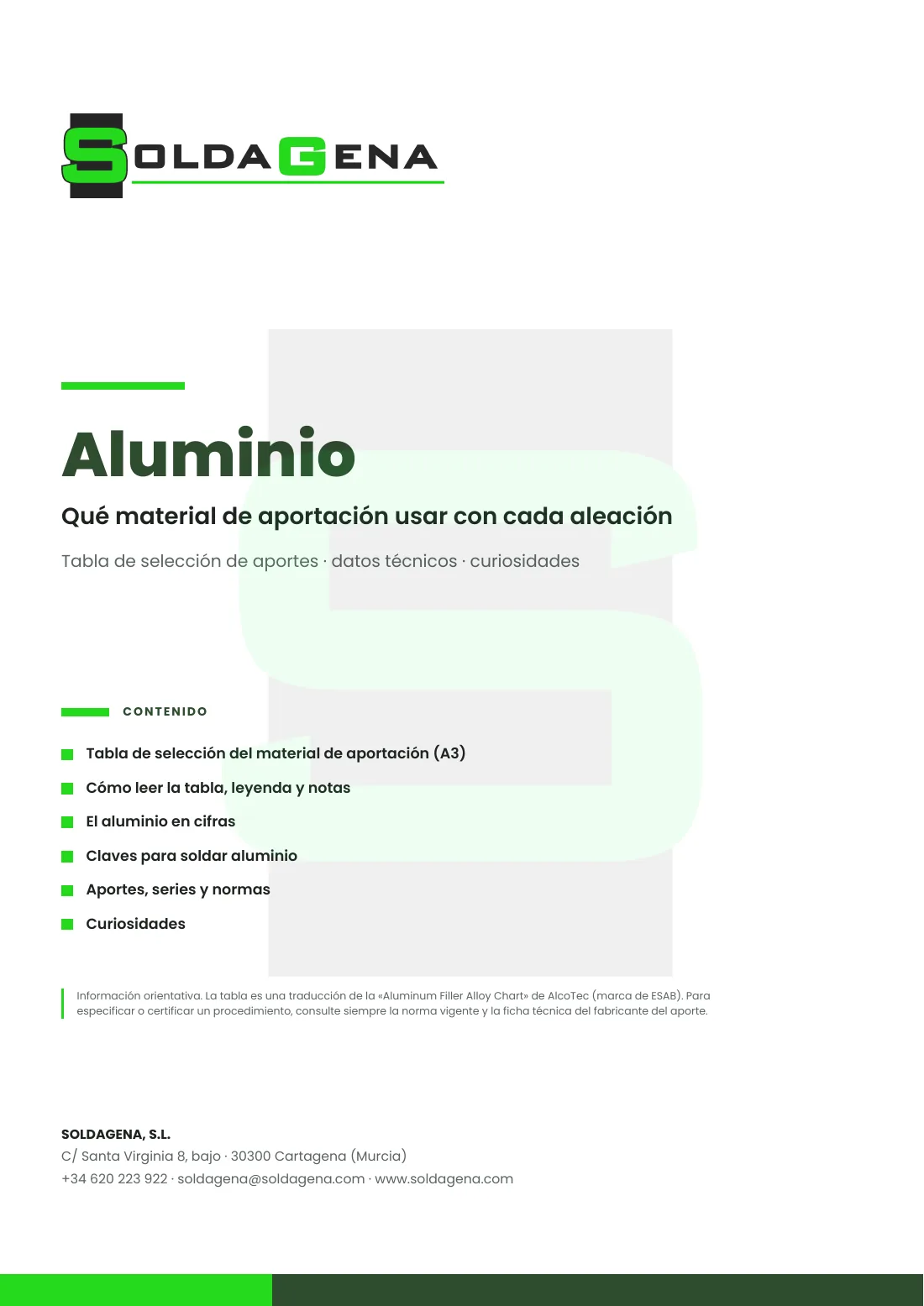 Aluminio: qué aporte usar, página 1 de 5