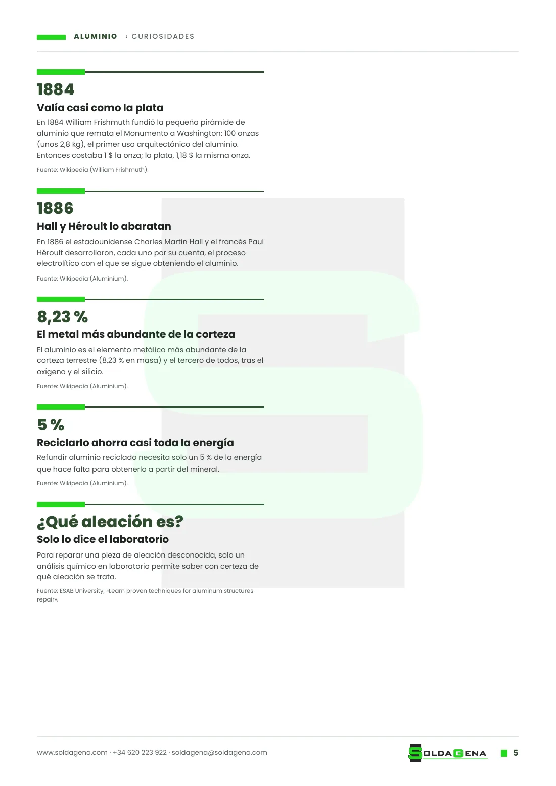 Aluminio: qué aporte usar, página 5 de 5